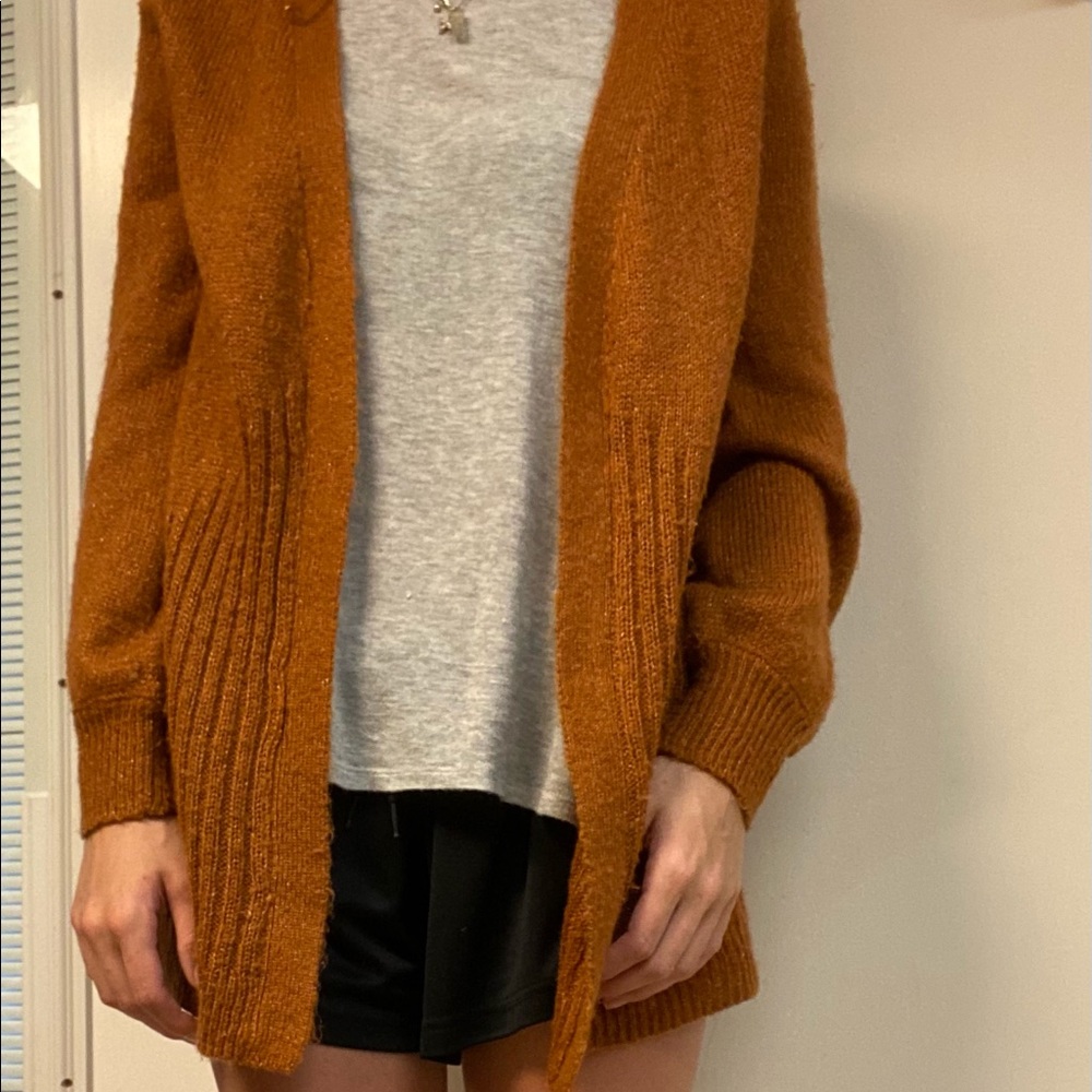 Light brown floral detail cardigan